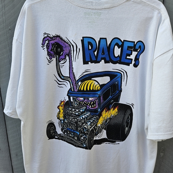 Vintage 2008 Rat Fink "Race?" T-Shirt - Picture 4 of 8